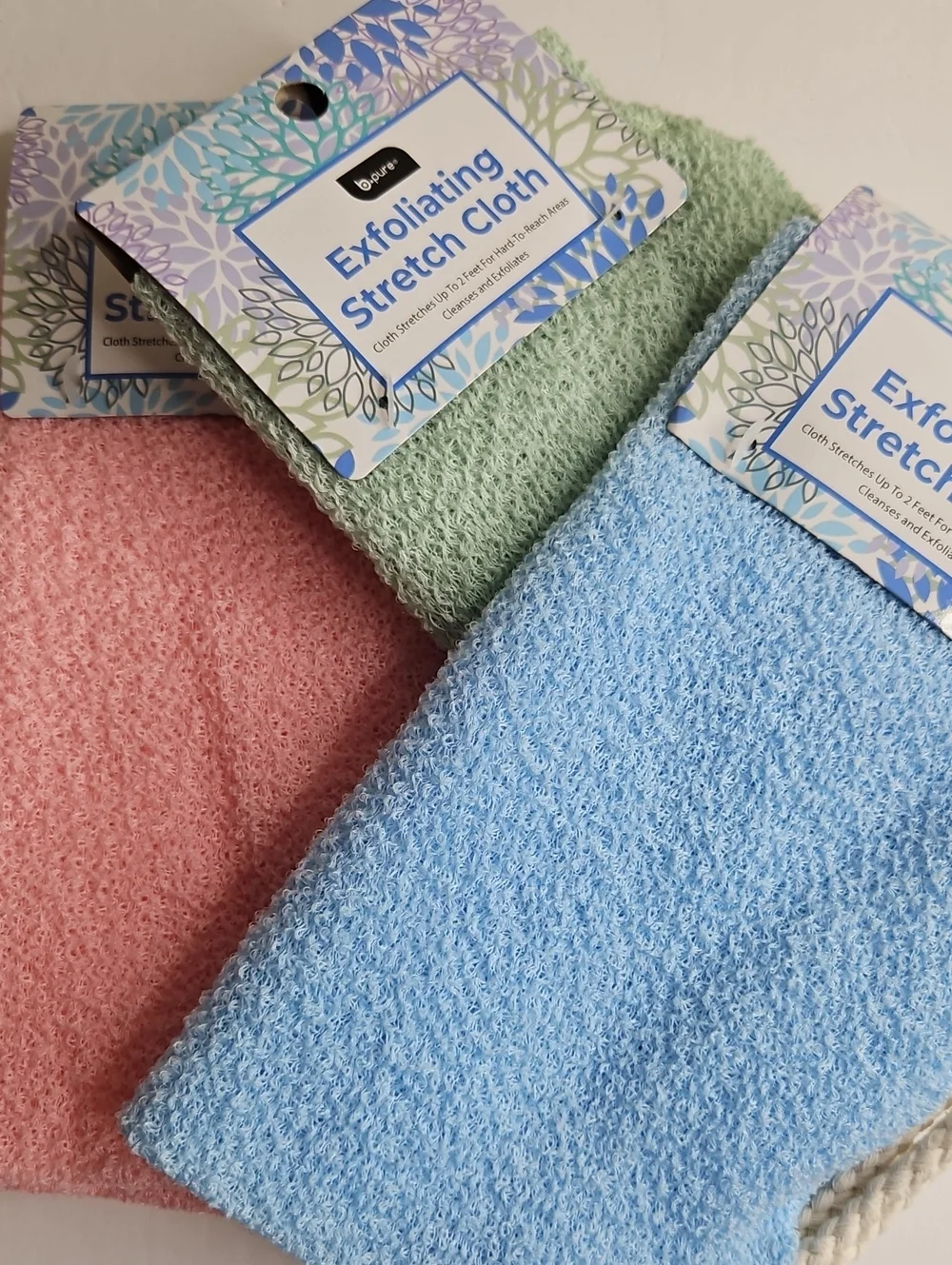EXFOLIATING STRETCH CLOTHS BUNDLE 3x CLEANSES & EXFOLIATES